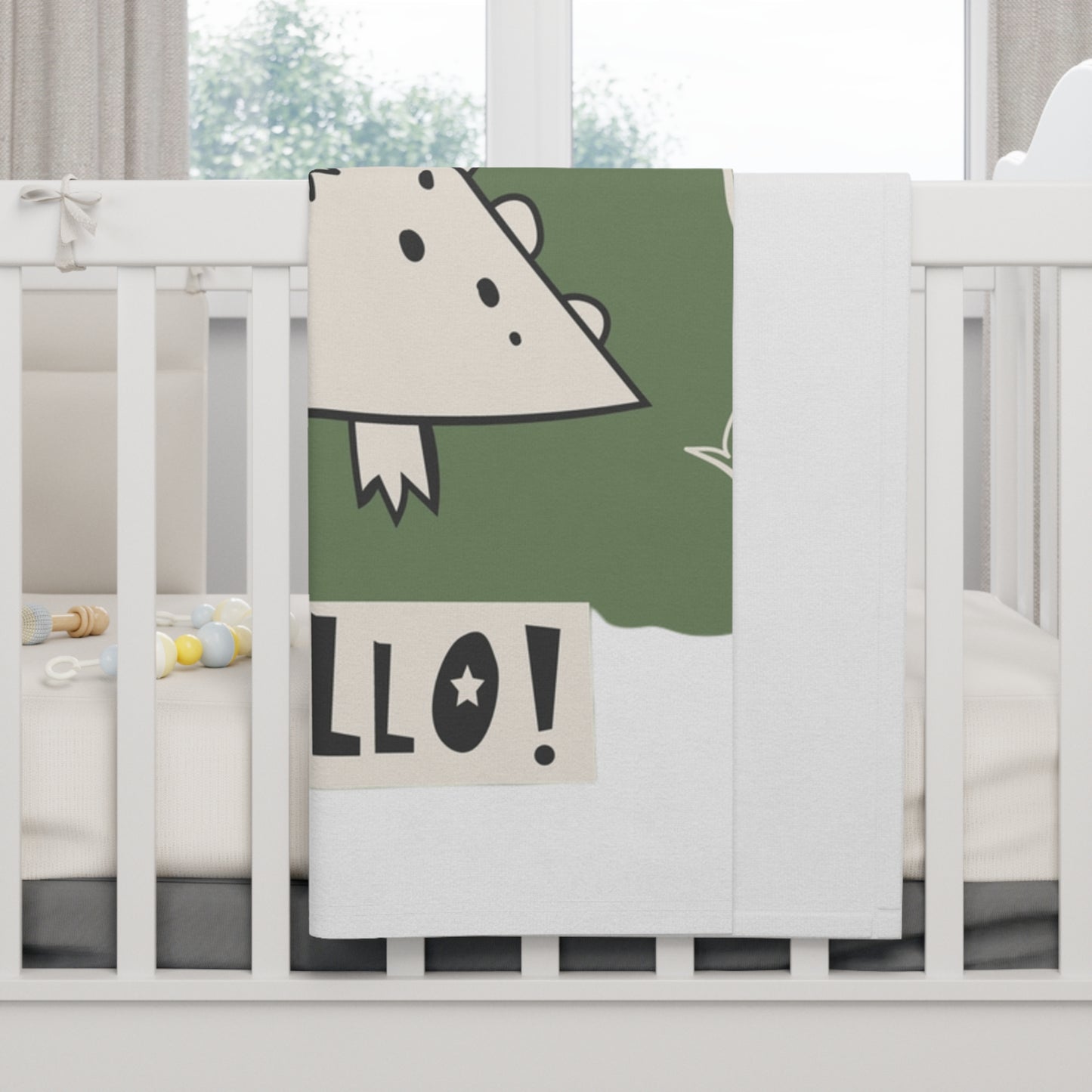 Dinosaur Fleece Baby Blanket | Cute Nursery Decor, Infant Gift, Baby Shower, Soft Toddler Throw, Kid’s Blanket