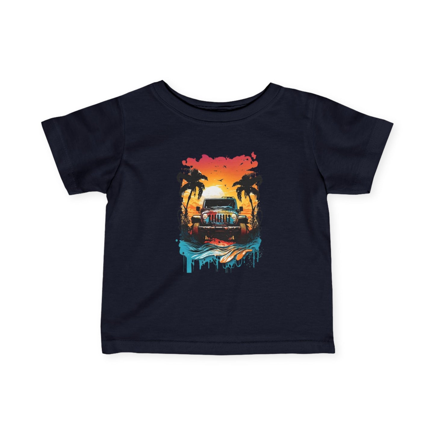 Infant Tee Sunset Jeep Design