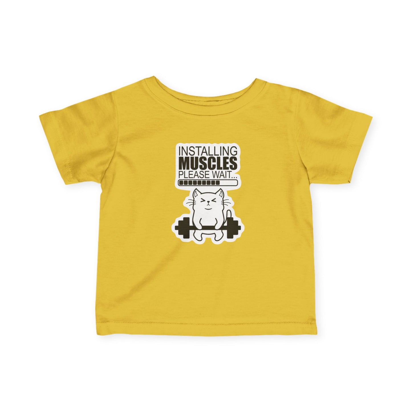 Funny Baby Muscle T-Shirt, Kids Exercise Apparel
