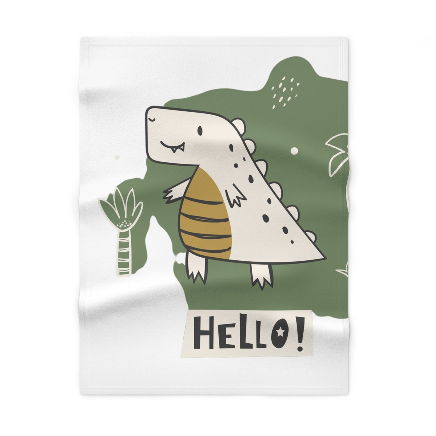 Dinosaur Fleece Baby Blanket | Cute Nursery Decor, Infant Gift, Baby Shower, Soft Toddler Throw, Kid’s Blanket