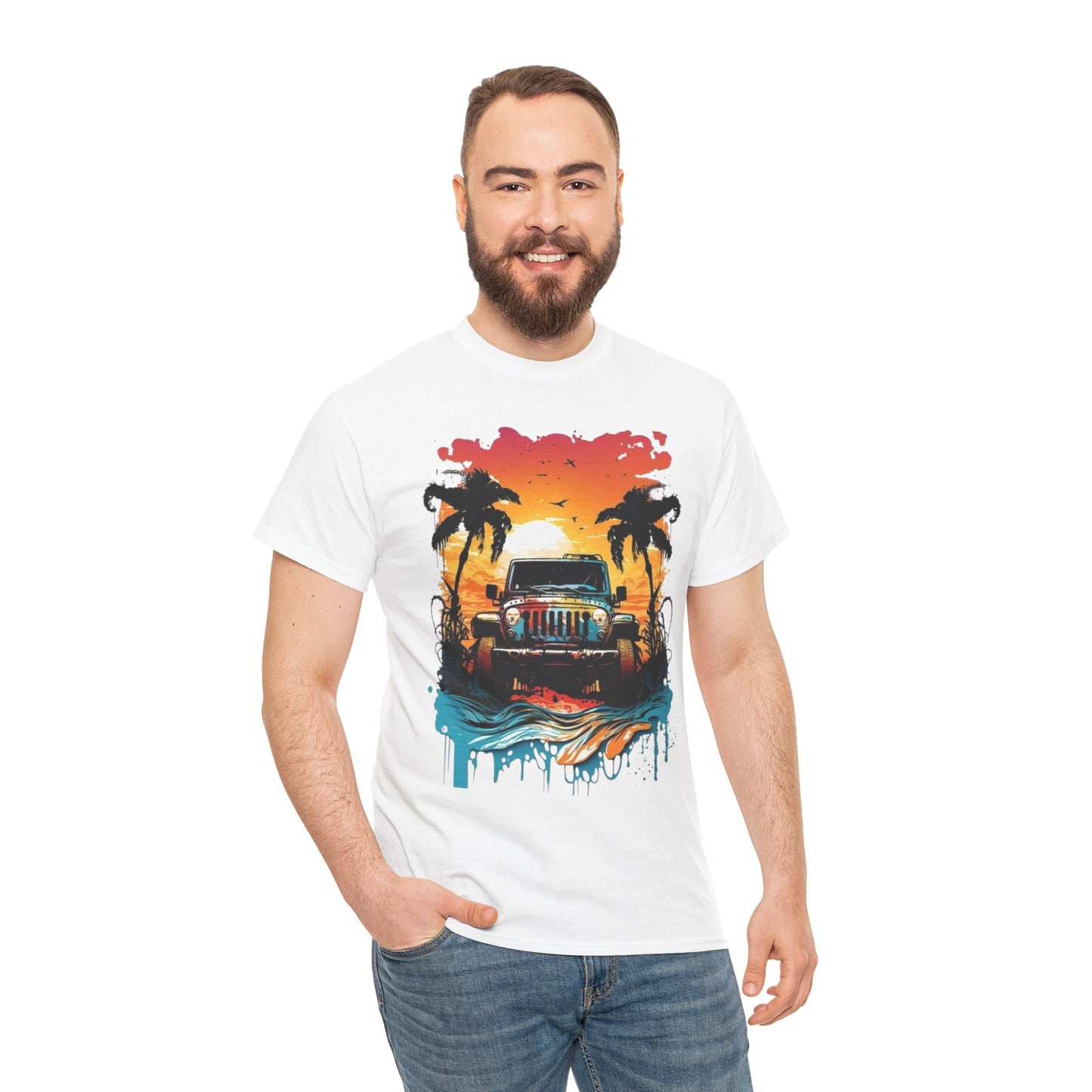Beach Vibes Shirt, Jeep Lover White Color