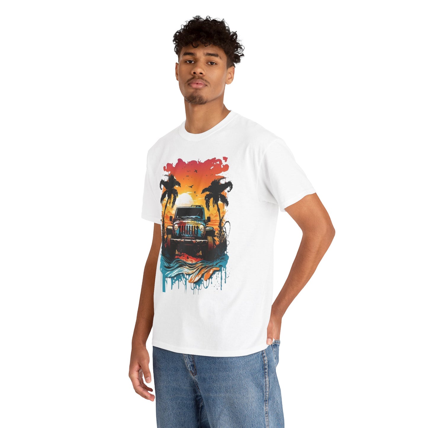 Beach Vibes Shirt, Jeep Lover White Color