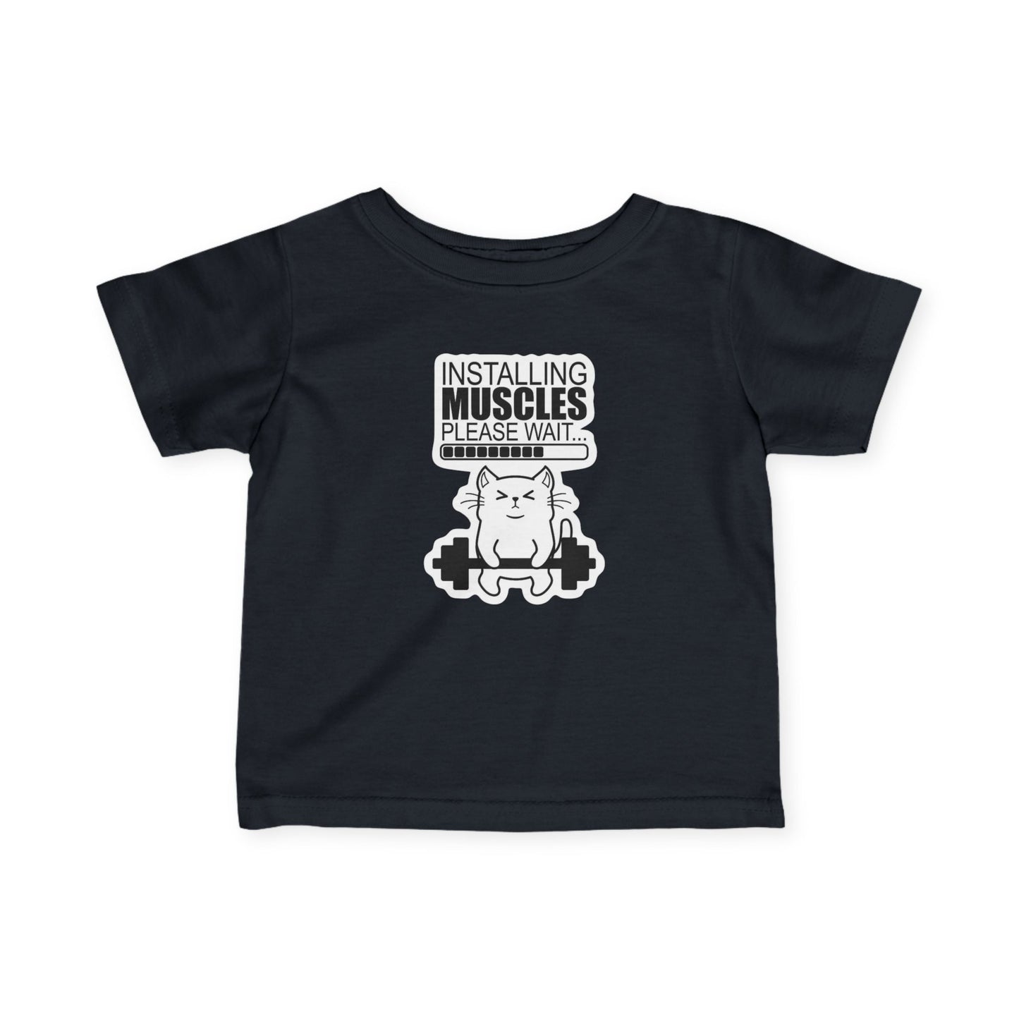 Funny Baby Muscle T-Shirt, Kids Exercise Apparel
