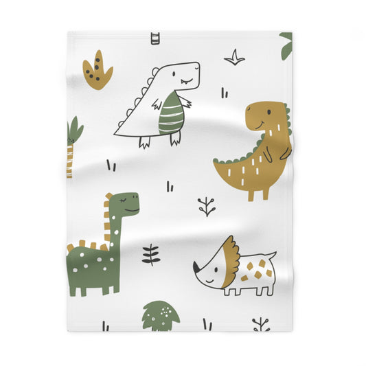 Cozy Dinosaur Fleece Baby Blanket | Cute Nursery Decor, Infant Gift, Baby Shower, Soft Toddler Throw, Kid’s Blanket