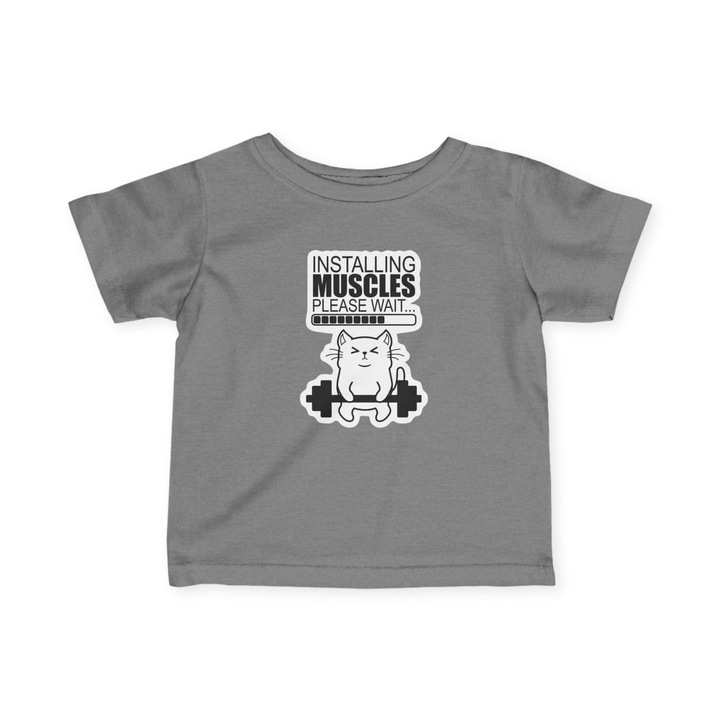 Funny Baby Muscle T-Shirt, Kids Exercise Apparel