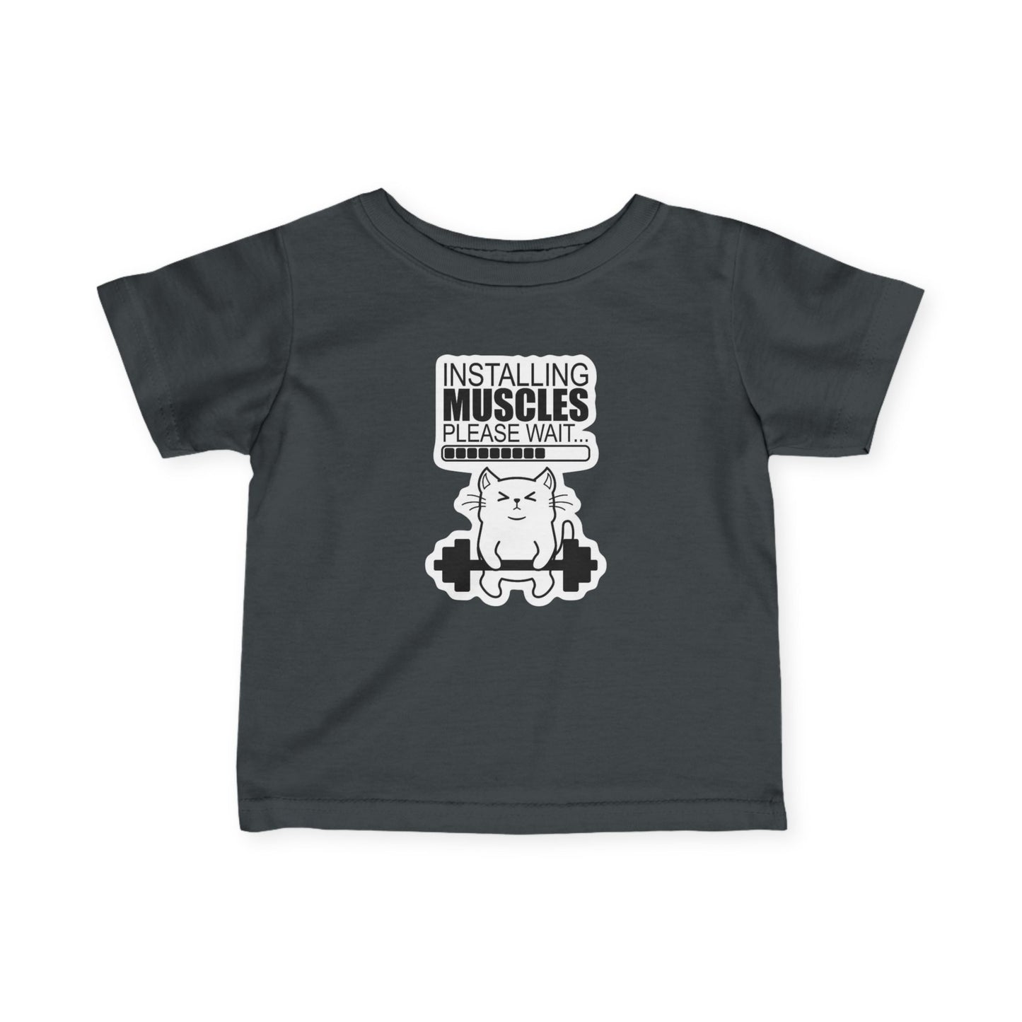 Funny Baby Muscle T-Shirt, Kids Exercise Apparel