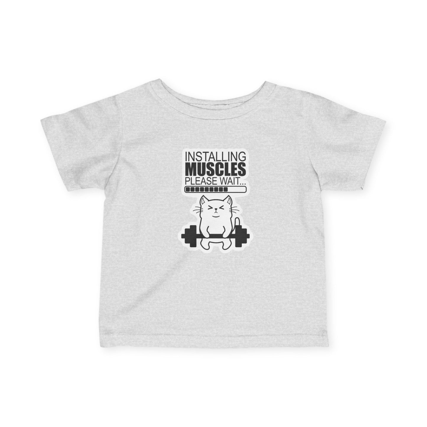 Funny Baby Muscle T-Shirt, Kids Exercise Apparel