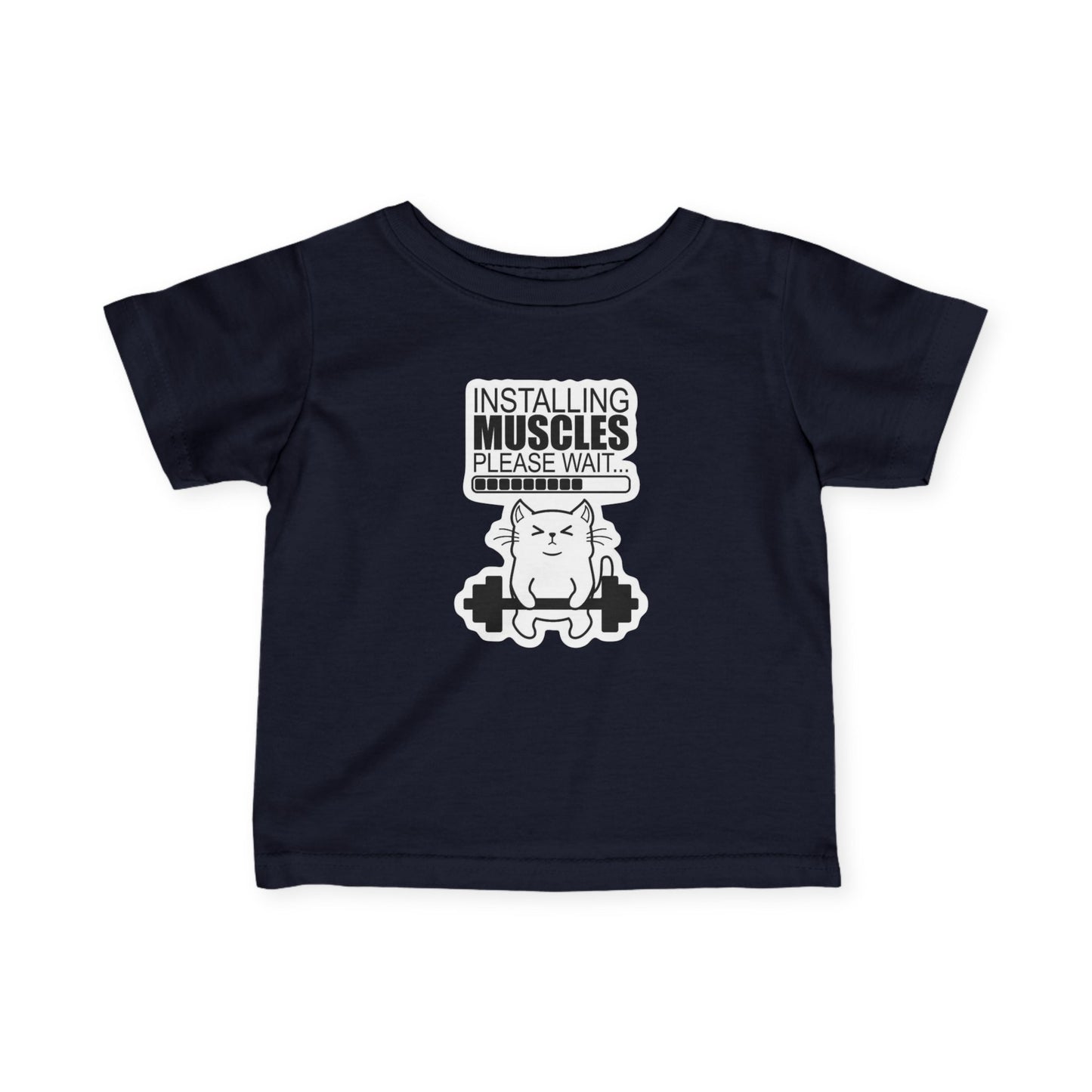Funny Baby Muscle T-Shirt, Kids Exercise Apparel
