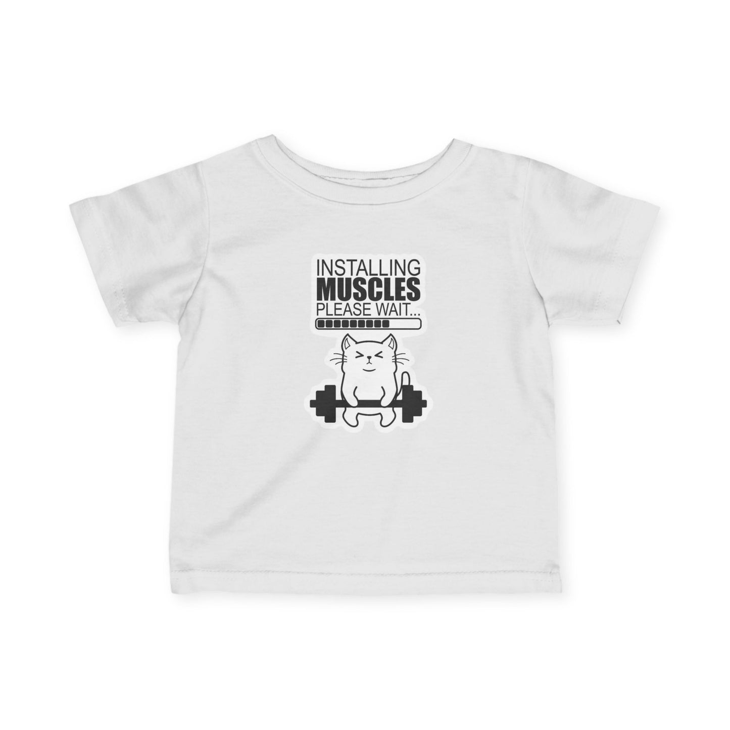 Funny Baby Muscle T-Shirt, Kids Exercise Apparel