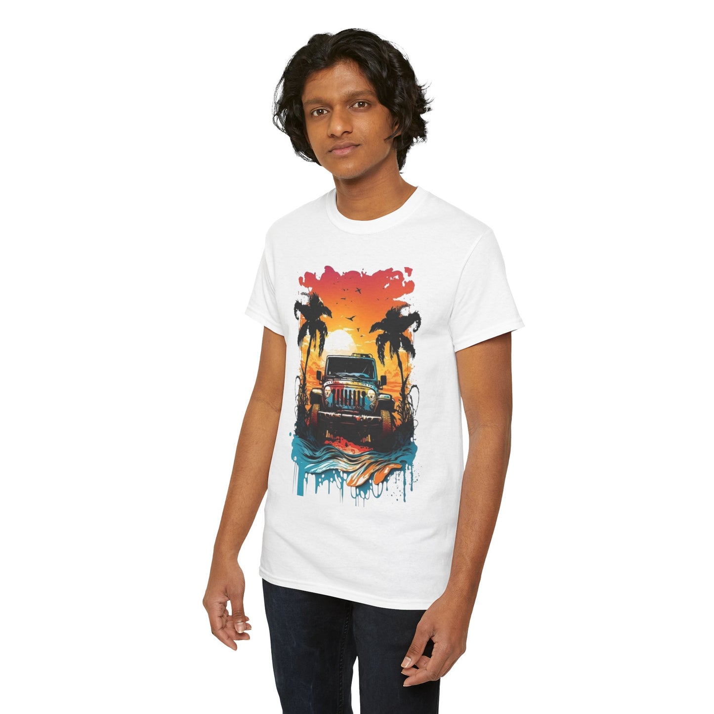 Beach Vibes Shirt, Jeep Lover White Color