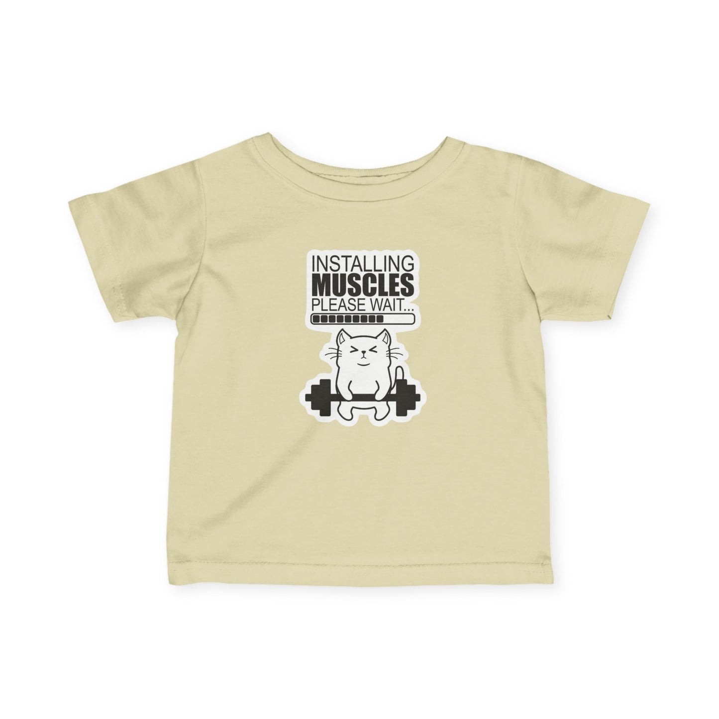 Funny Baby Muscle T-Shirt, Kids Exercise Apparel