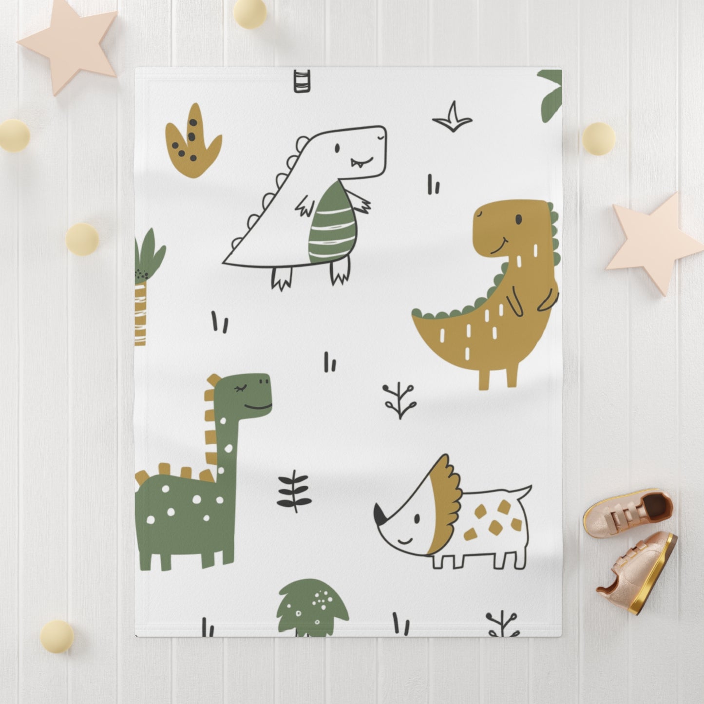 Cozy Dinosaur Fleece Baby Blanket | Cute Nursery Decor, Infant Gift, Baby Shower, Soft Toddler Throw, Kid’s Blanket