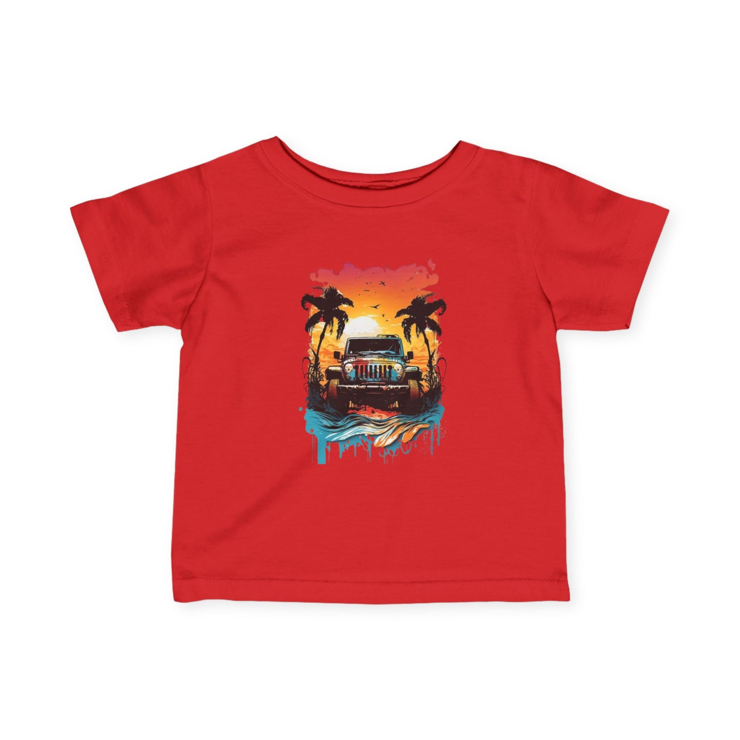 Infant Tee Sunset Jeep Design