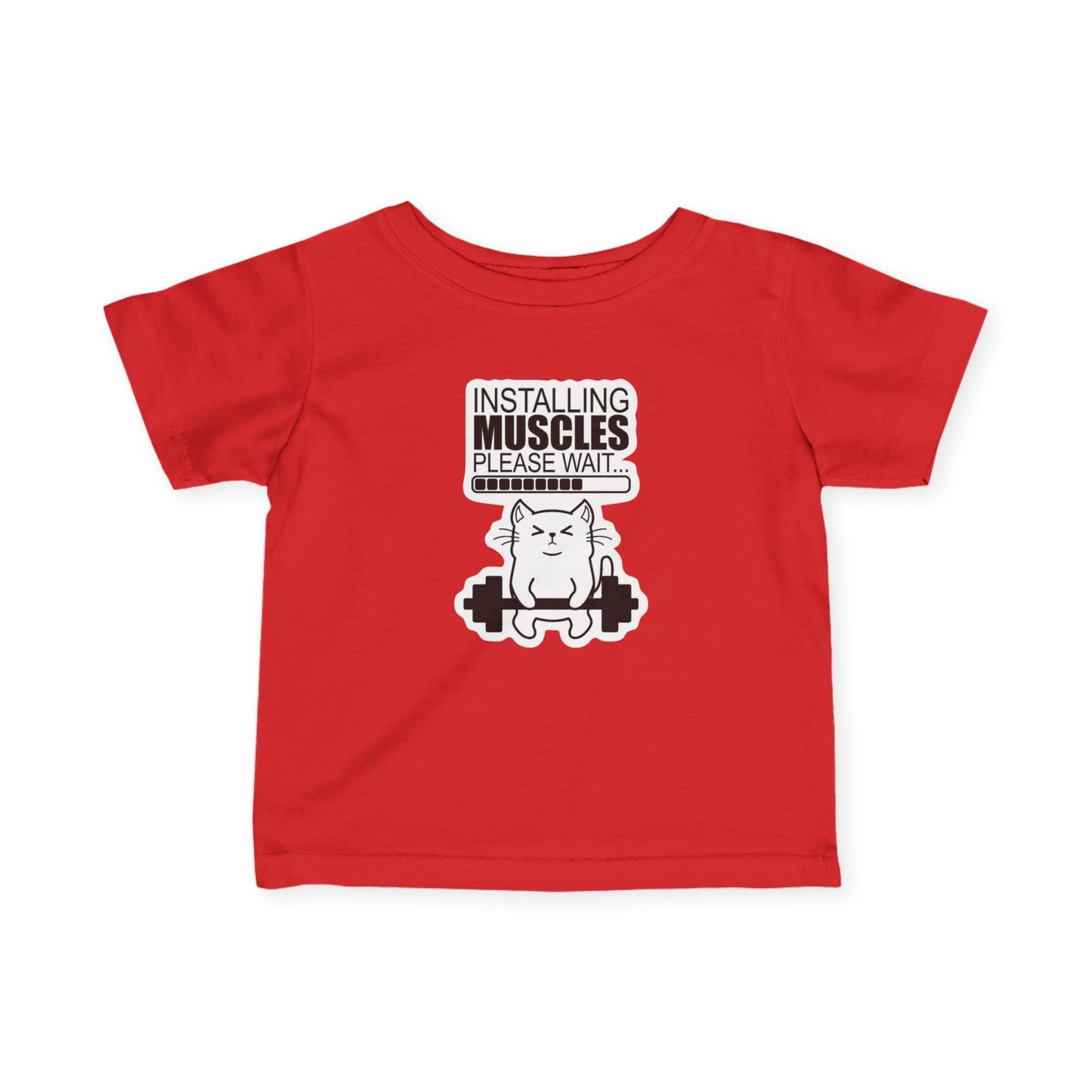 Funny Baby Muscle T-Shirt, Kids Exercise Apparel