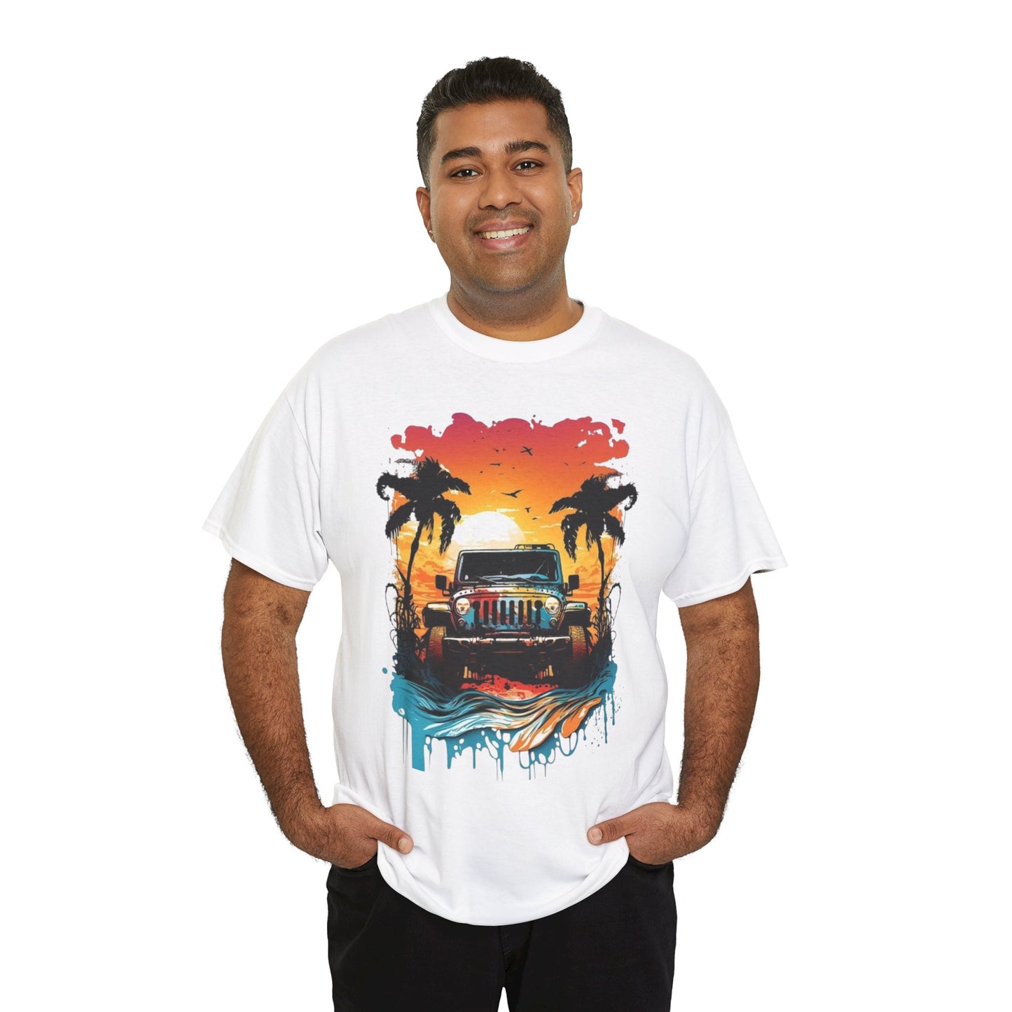 Beach Vibes Shirt, Jeep Lover White Color
