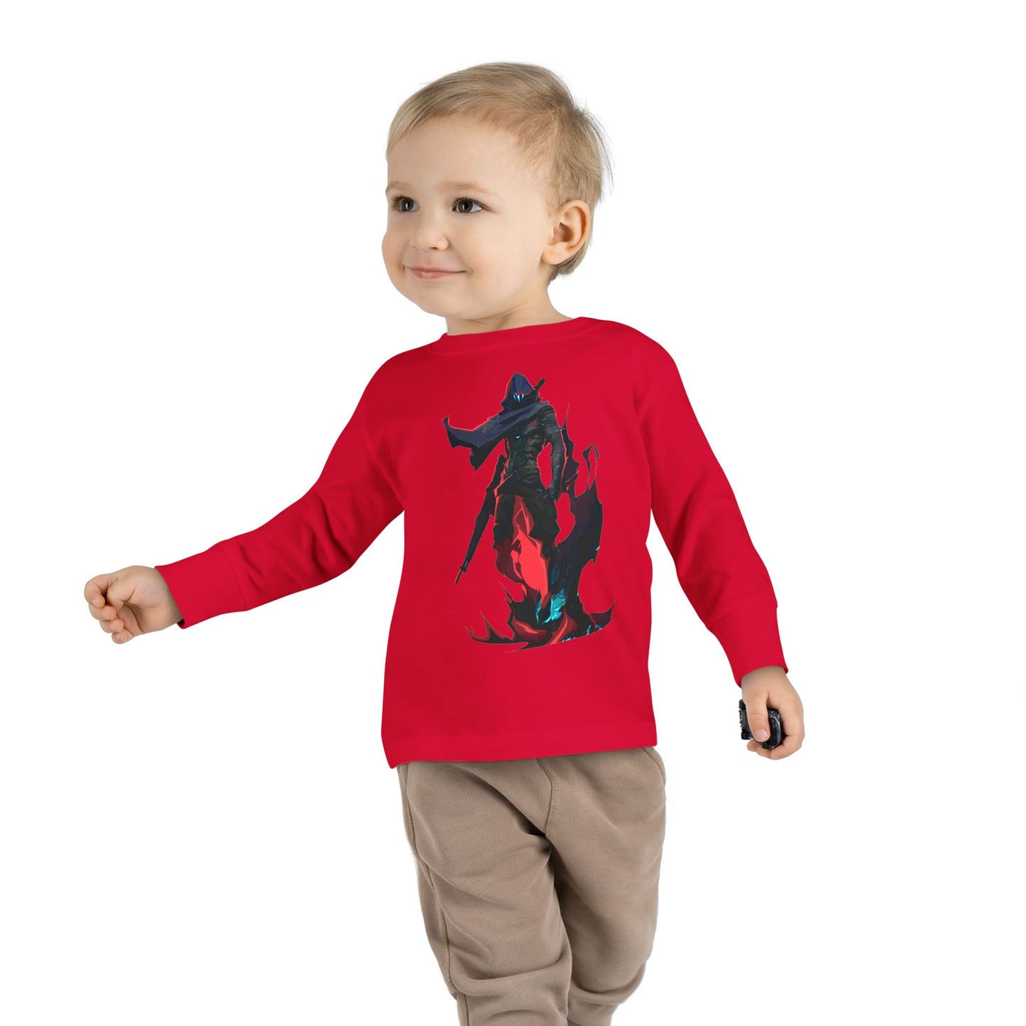 Toddler Long Sleeve Tee with Colorful Character Design