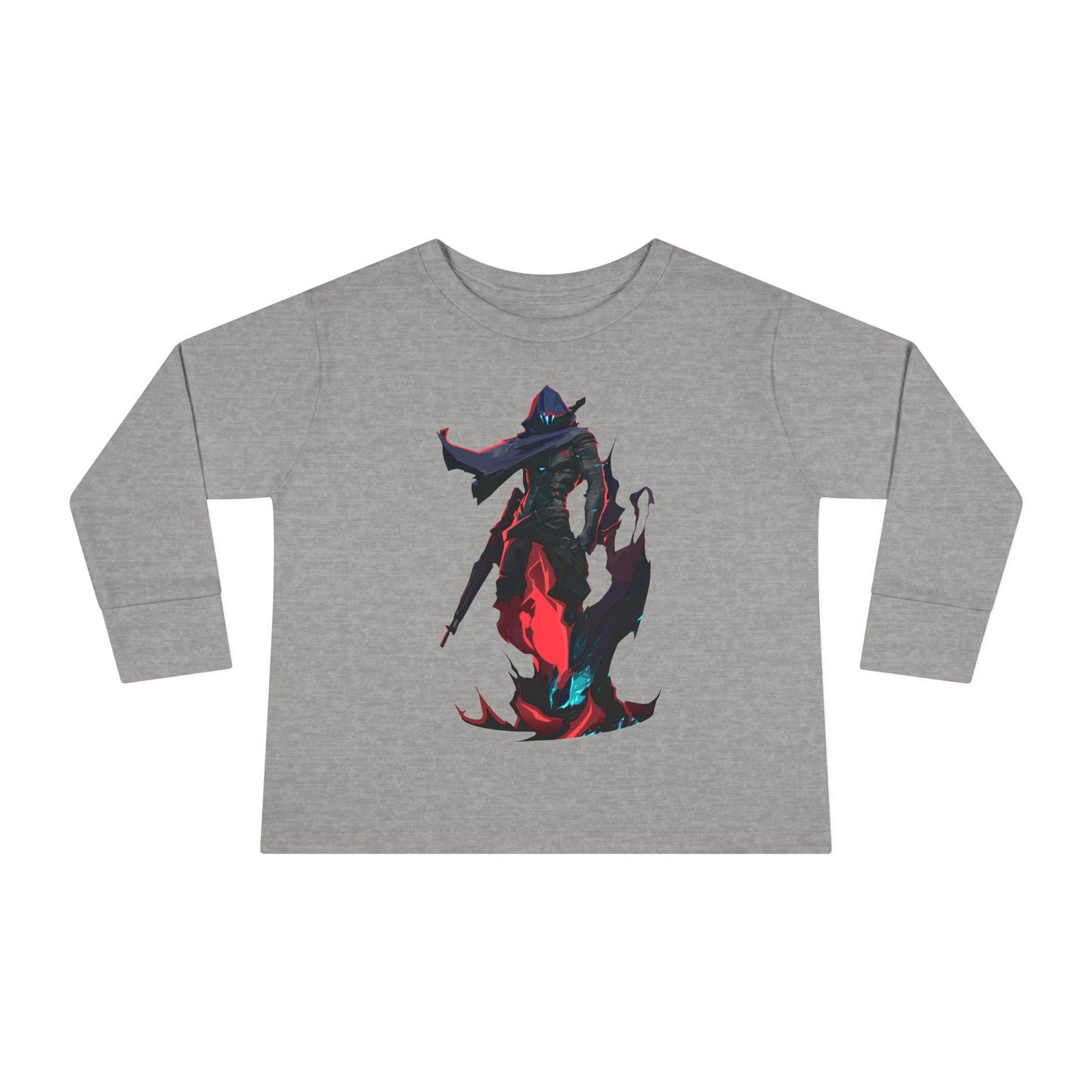 Toddler Long Sleeve Tee with Colorful Character Design