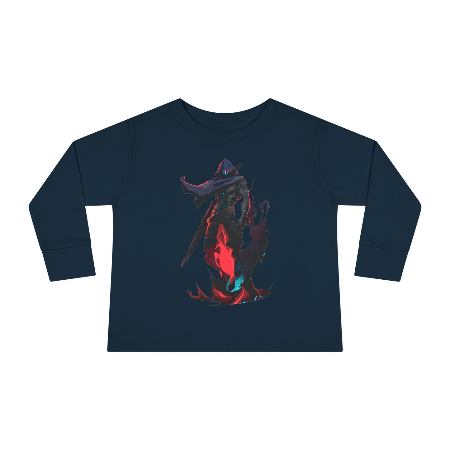 Toddler Long Sleeve Tee with Colorful Character Design