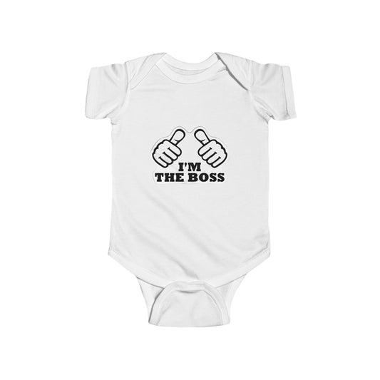 "I'm The Boss" Infant Fine Jersey Bodysuit