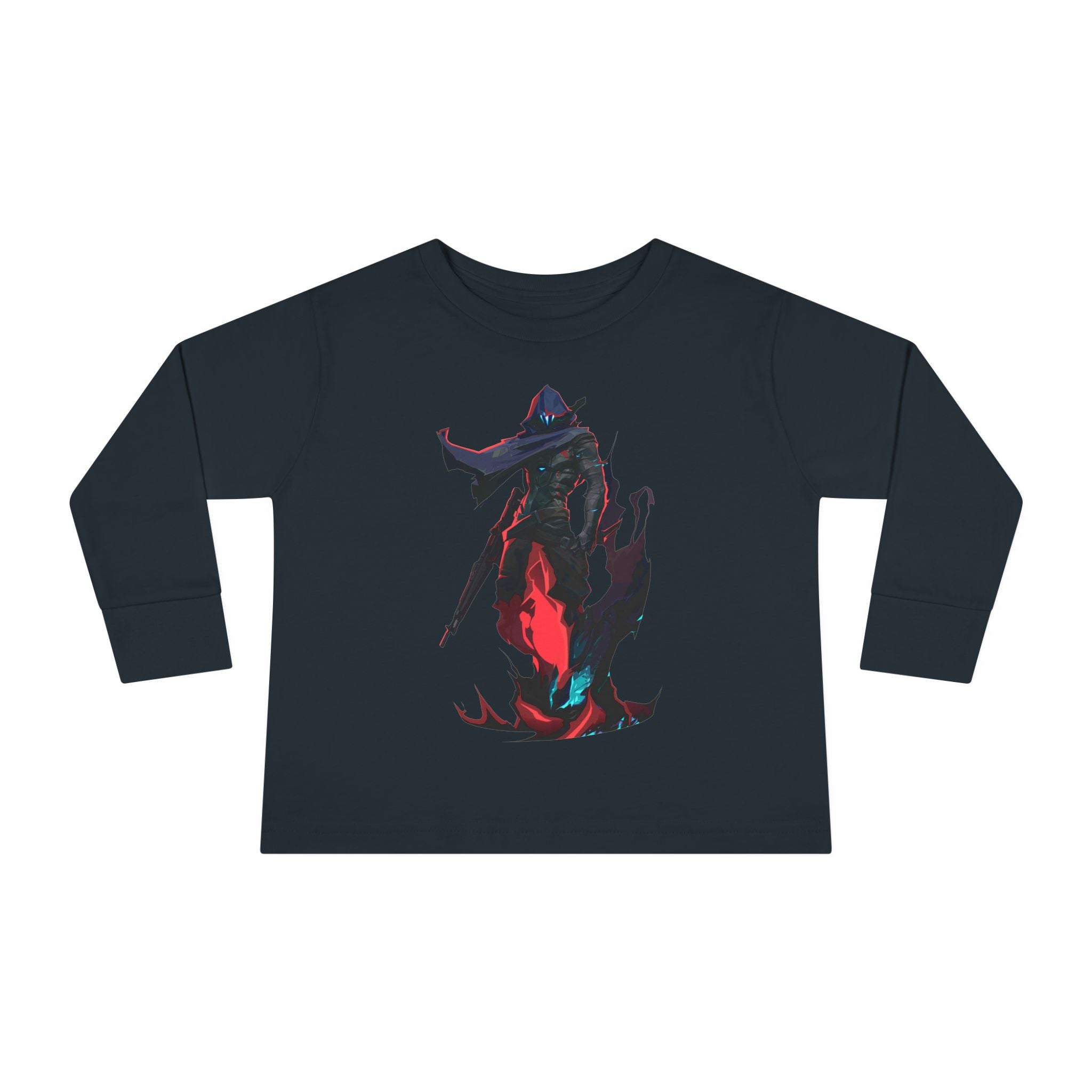 Toddler Long Sleeve Tee with Colorful Character Design