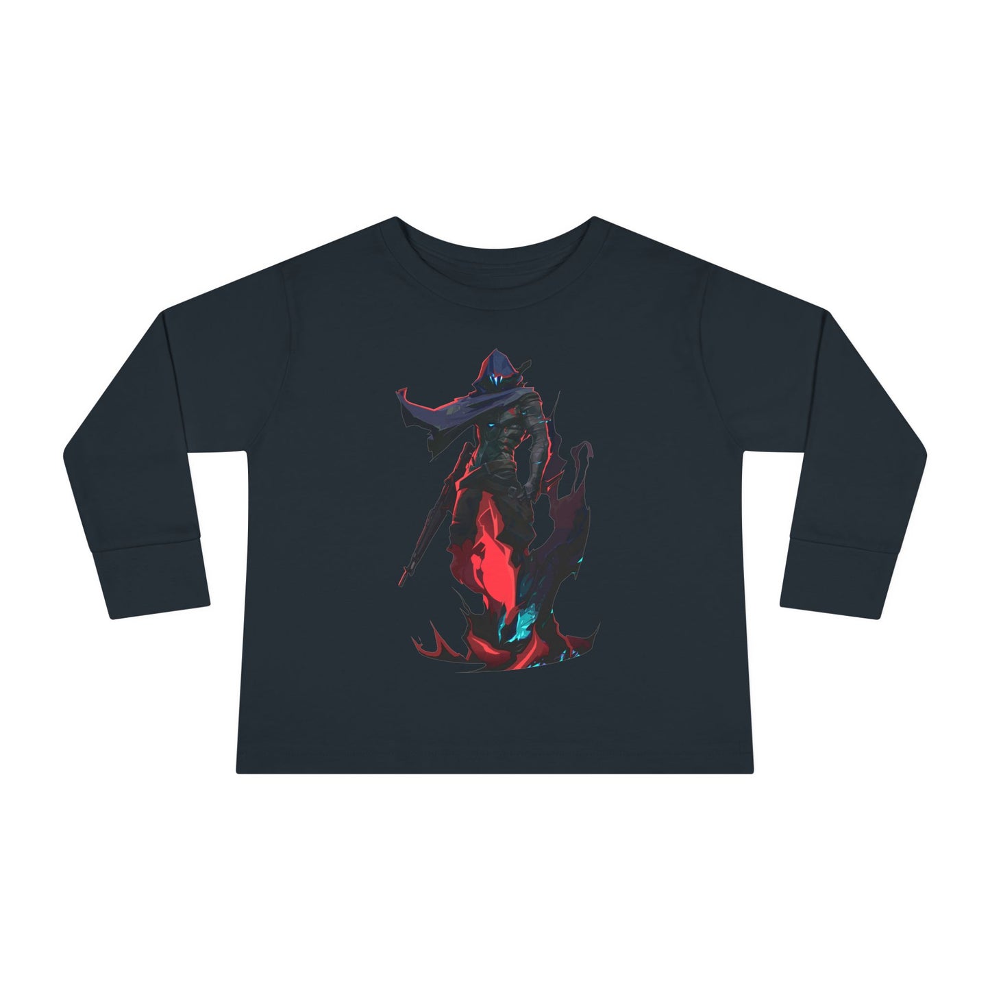 Toddler Long Sleeve Tee with Colorful Character Design