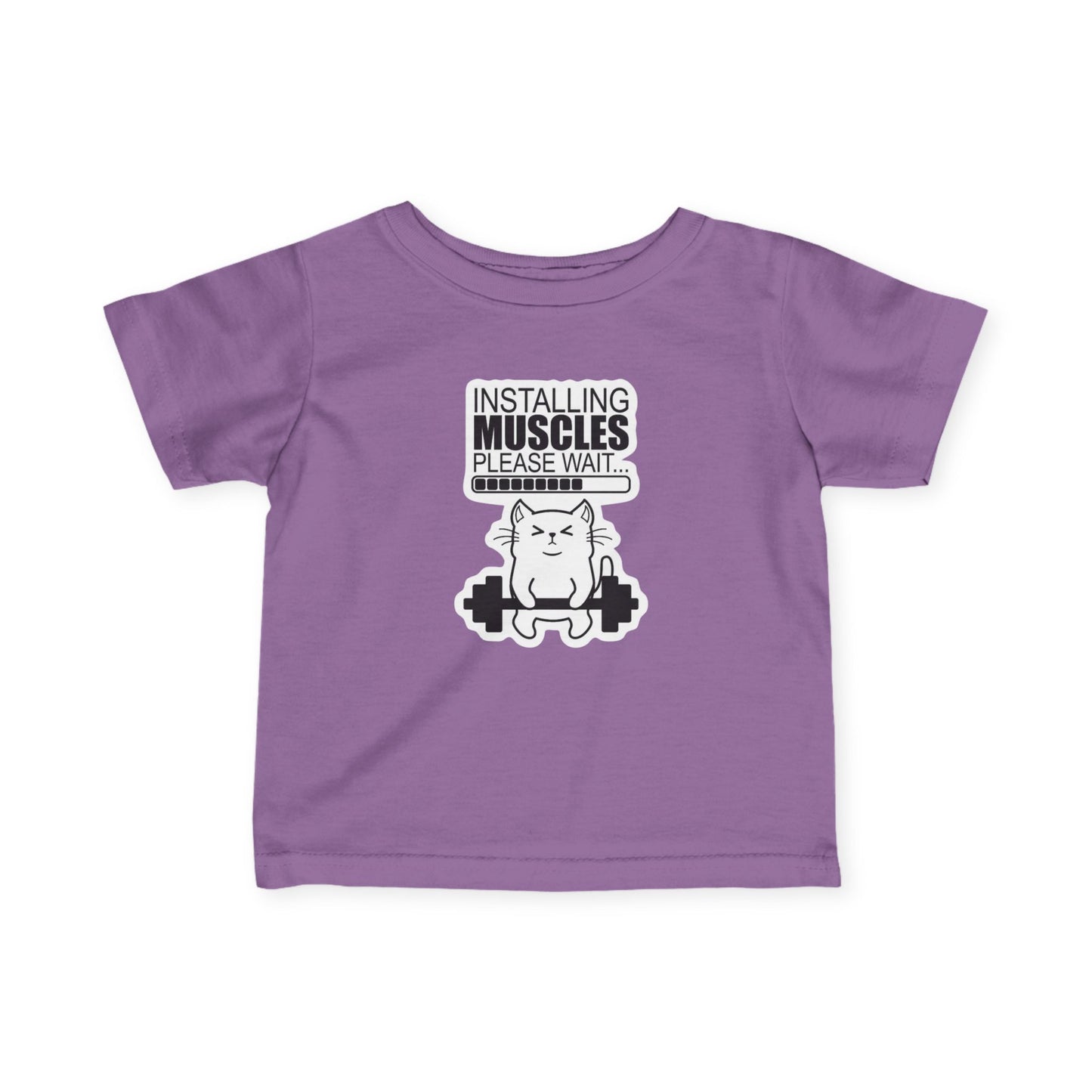 Funny Baby Muscle T-Shirt, Kids Exercise Apparel