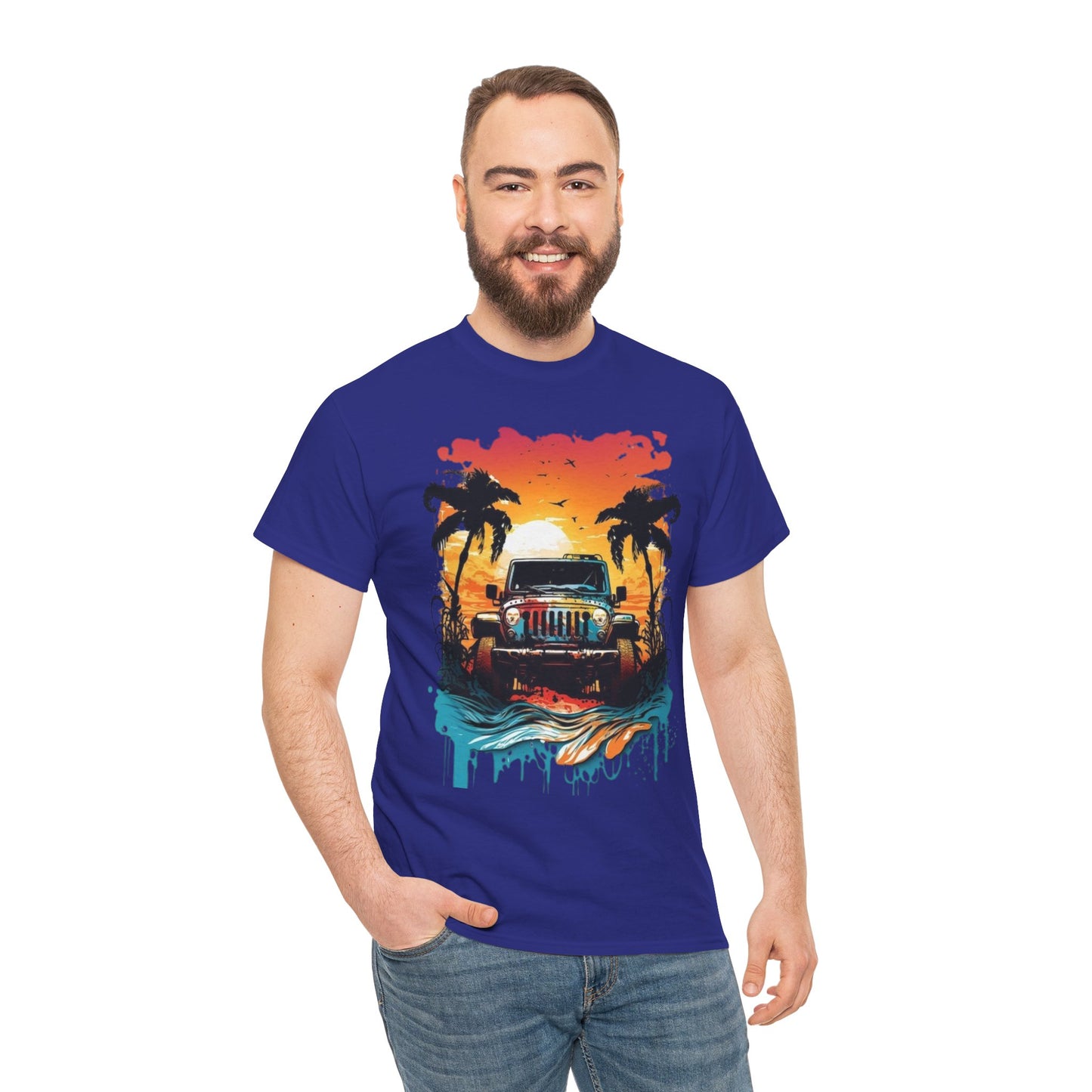 Beach Vibes Shirt, Jeep Lover Cobalt Color