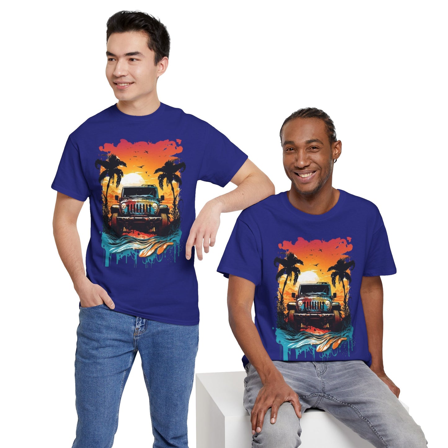 Beach Vibes Shirt, Jeep Lover Cobalt Color