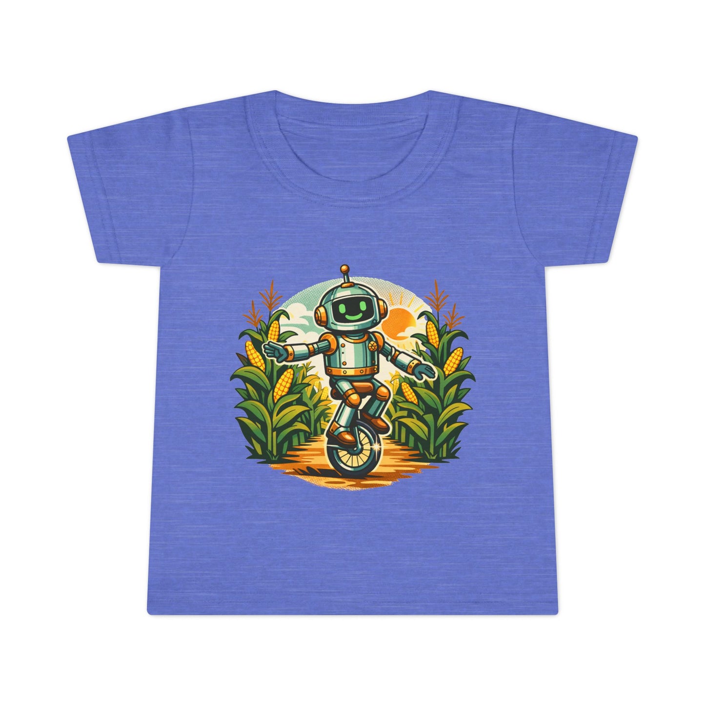 Toddler T-Shirt — Playful Robot on Unicycle Graphic Tee