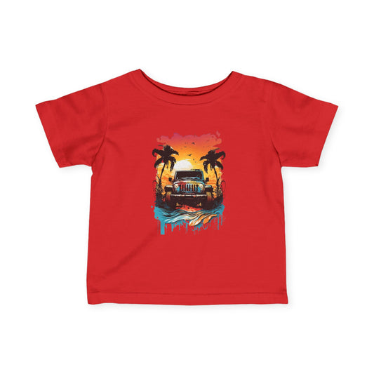 Infant Tee Sunset Jeep Design