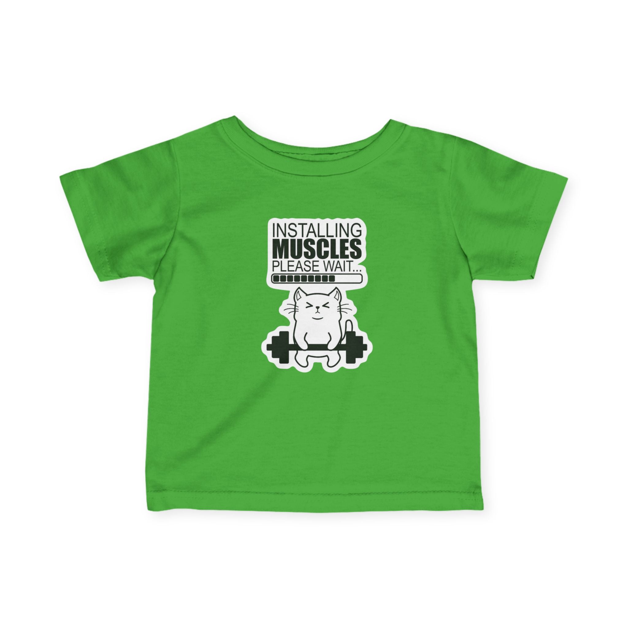 Funny Baby Muscle T-Shirt, Kids Exercise Apparel